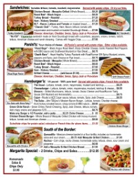 Sandwiches | Route 66 Road Runner Menu | Eat in | Take out