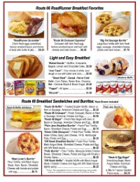 Breakfast Menu | Route 66 Road Runner | Eggs | Eat in | Take Out